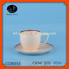 unique design ceramic coffee cup , coffee cup ser , reusable ceramic coffee cup and saucer